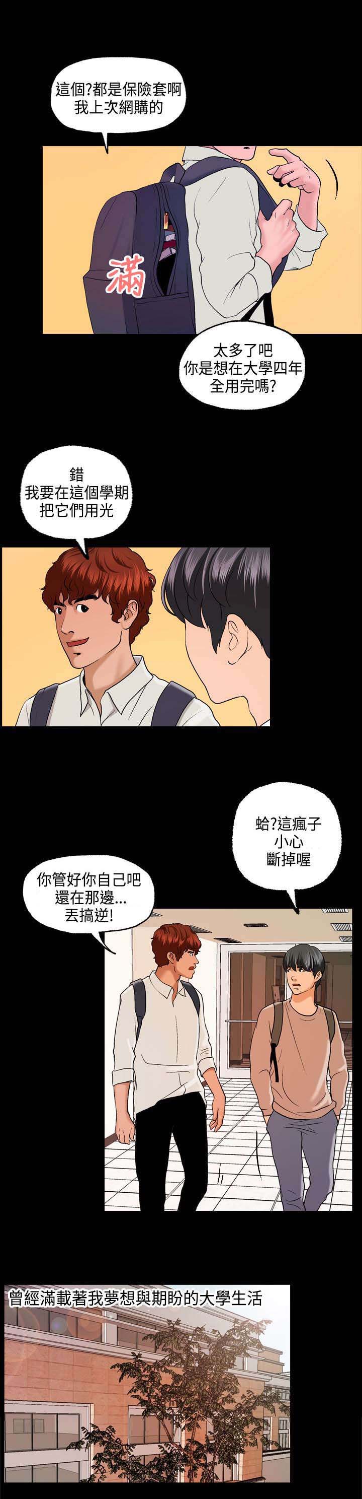 宿舍怪谈学校进了杀人犯漫画,第1章：大学生活5图